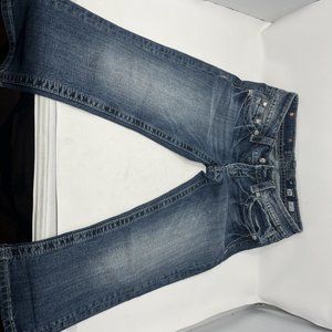 Miss Me Womens Jeans Signature Cuffed Capri - Size 26x22 - Low Rise Medium Wash